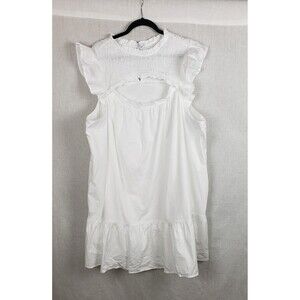 Old Navy Dress Womens 3X Ruffle Smocked‎ Sleeveless Keyhole Lined Summer Casual